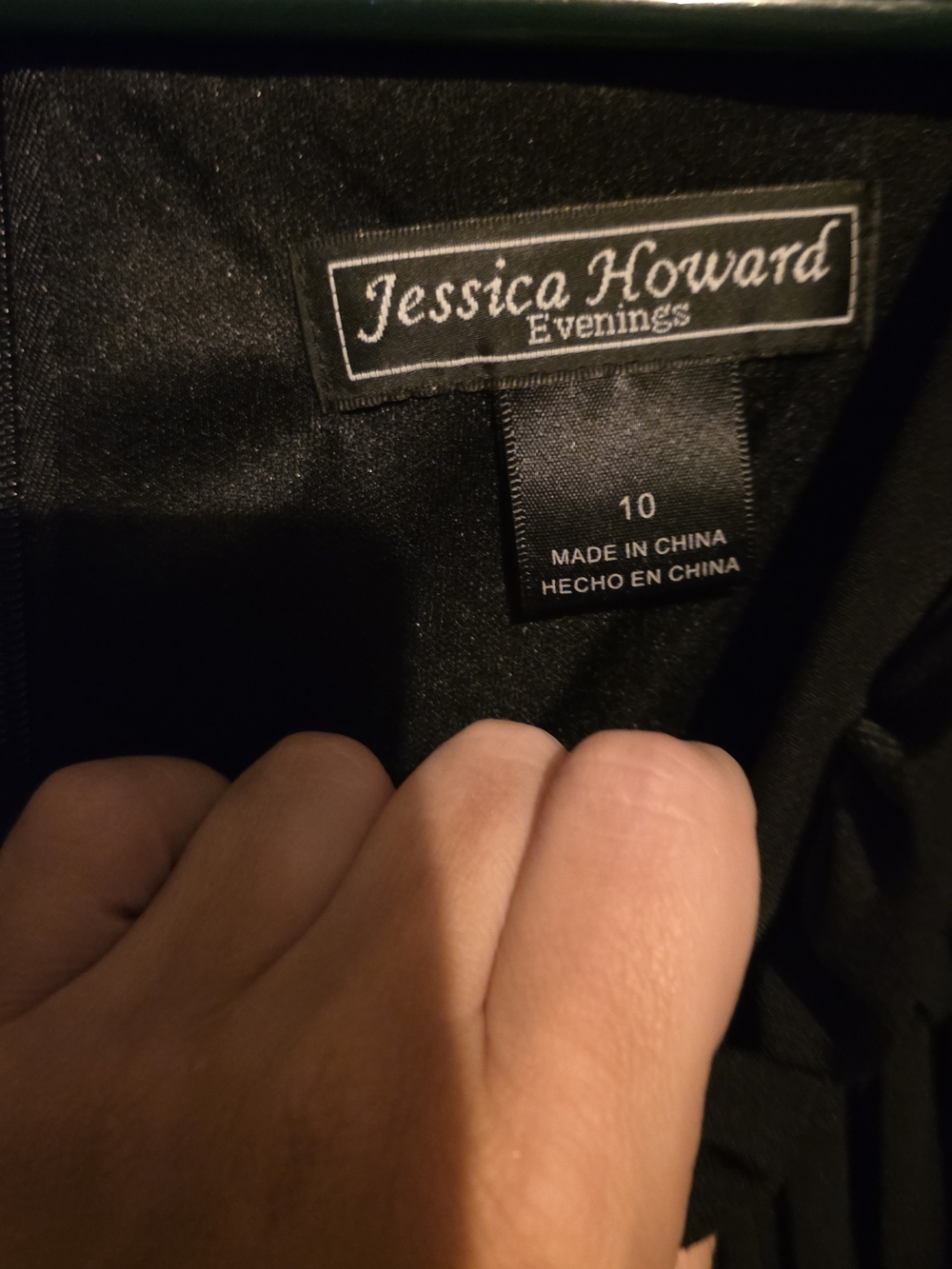 Jessica Howard EUC Size 10 Black Floral-Trim Sleeveless Midi Dress PTP 19 - Picture 4 of 5